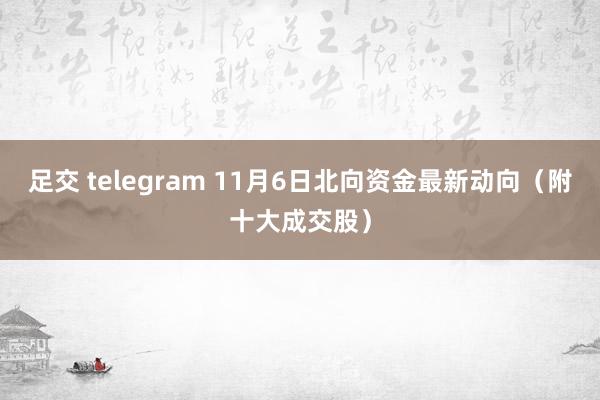足交 telegram 11月6日北向资金最新动向（附十大成交股）